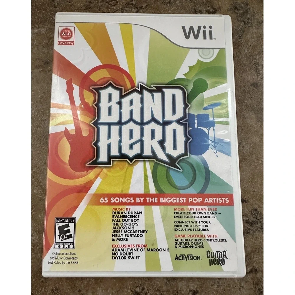 Band Hero Nintendo Wii Complete with Manual 65 Songs Disc